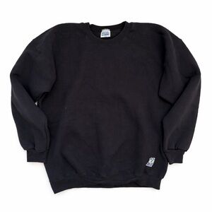 Vintage 90s Discus Athletic Crewneck Sweatshirt Black USA Made Tultex Large